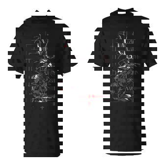 Rabbit Drawing Abstract Animal Art Geometric Graphic Hare T-Shirt - Monsterry