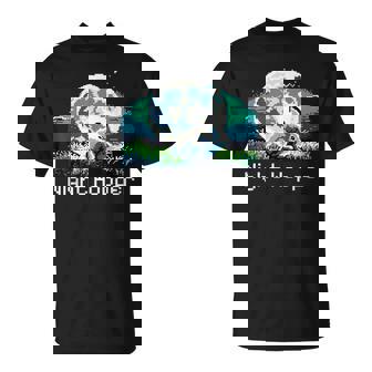 Rabbit Hare Animal Full Moon At Night Bunny 8-Bit Pixel Art T-Shirt - Monsterry