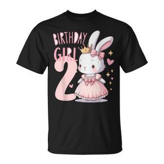 Rabbit Princess Children's Birthday 2 Years Girls Pink T-Shirt - Geschenkecke