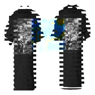 Graphic Raccoon Starry Night Raccoons Howling At The Moons T-Shirt - Monsterry
