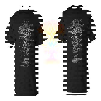 Rainbow DNA Tree Plant Genealogy Student Lover T-Shirt - Monsterry