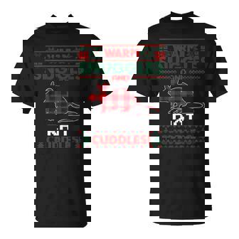 Rat Christmas Pajama Shirt Rat Lovers Ugly Christmas Sweater T-Shirt - Monsterry