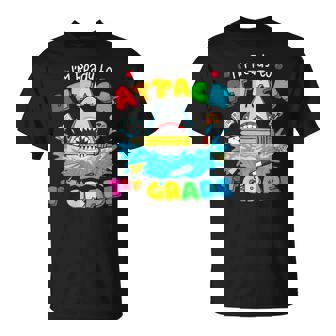 Ready To Attack 1st Grade Shark Back To School Sea Animal T-Shirt - Monsterry