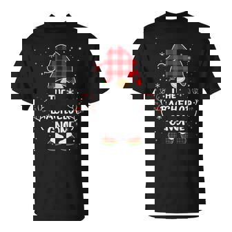 Red Buffalo Plaid Matching The BACHELOR Gnome Christmas T-Shirt - Monsterry