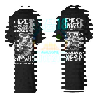 Regalo Nino 18 Anos Level 18 Unlocked 2007 18 Year Old Camiseta unisex - Regaloses
