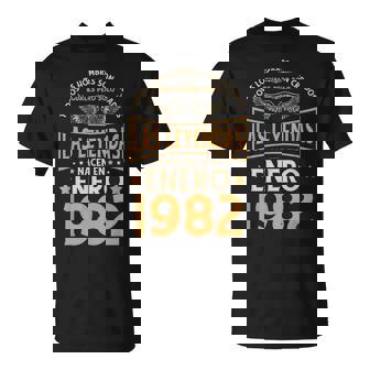 Regalos De Cumpleaños Para Hombre The Legends Enero De 1982 Camiseta unisex - Regaloses
