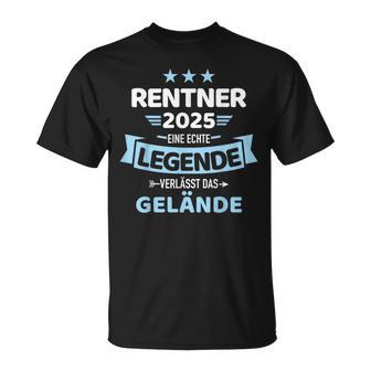 Rentner 2025 Legend Leaves Terrain For Retirement T-Shirt - Geschenkecke