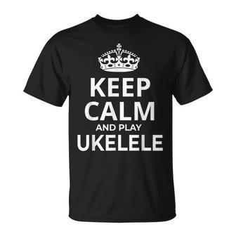Reproductores De Ukelele 'Keep Calm And Play Ukelele' Camiseta unisex - Regaloses