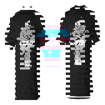Resist Fist Transgender Flag Trans Pride T-Shirt - Monsterry