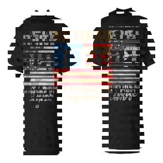 Retired 2025 Not My Problem Anymore Distressed Us Flag T-Shirt | Seseable CA