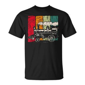Retro Eisenbahn Lokführer Dampflok Modelleisenbahn T-Shirt - Geschenkecke