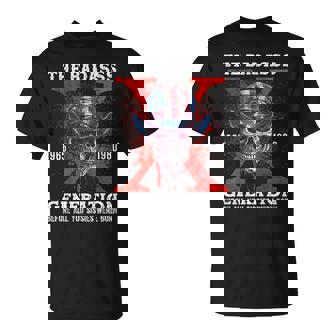 Retro Gen X The Badasss Generation Horror Skull X Generation T-Shirt - Thegiftio