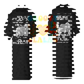 Retro Groovy Lala Grandma Hippie Family Matching T-Shirt | Seseable UK
