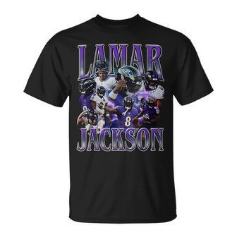 Retro Lamar Jackson Vintage Lover 90S Graphic T-Shirt - Thegiftio UK