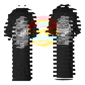 Rétro Plage Coucher De Soleil Ambiance Relaxante Pour Lesacances D'été T-Shirt - Cadeauxyz