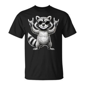 Retro Raccoon Rock Music Children Raccoon T-Shirt - Geschenkecke