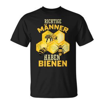 Richtige Männer Haben Biene Beekeeping Card Bee T-Shirt - Geschenkecke