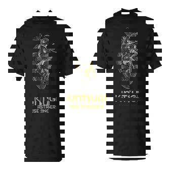 Rise Stronger Kintsugi Japanische Reparatur Keramik Goldenes Herz T-Shirt - Geschenkecke