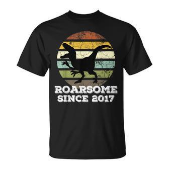 Roarsome Raptor Dinosaurio 6º Cumpleaños Impresionante Desde 2017 Camiseta unisex - Regaloses