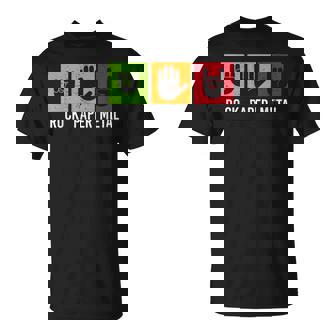 Rock Papier Métal Ciseaux Pierre Papier Jeu Mains T-Shirt - Cadeauxyz