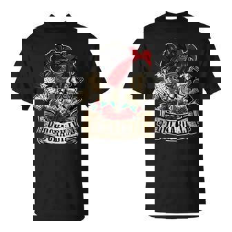 Rockabilly Girl Skull Pin-Up Estilista Peluquero Cuello Camiseta unisex - Regaloses