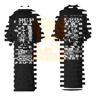 I Rocked 100 Days Of School Western Cowboy Rodeo Wild West T-Shirt - Monsterry
