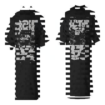 Rockin' Since 1975Intage Rock Music Fan 47 Cumpleaños Cuello Camiseta unisex - Regaloses
