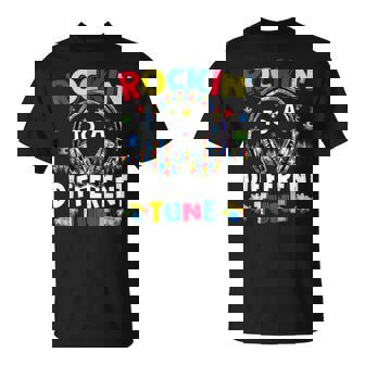 Rockin' To A Different Tune Autistic Autism Gamer Boys T-Shirt | Mazezy