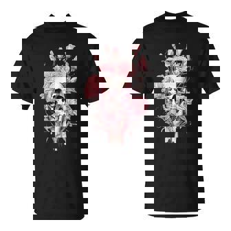 Rose Skull Skeleton For Girls & In Pink T-Shirt - Geschenkecke