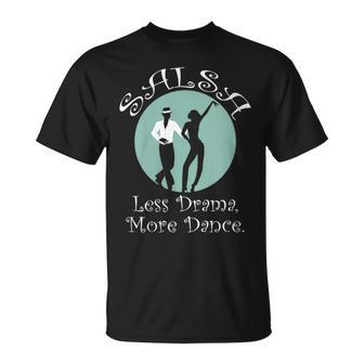 Salsa Is My Cardio Dance Silhouette Moonlight Cuello Camiseta unisex - Regaloses