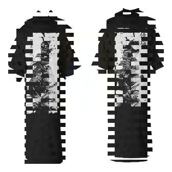 Samurai Cat Vintage Japanese Warrior Art Men Women T-Shirt - Seseable
