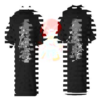 Samurai Warrior In Armor Japanese Bushido Art T-Shirt - Monsterry