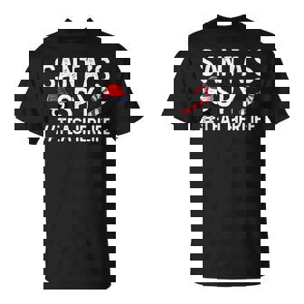 Santa's Favorite Teacher Santa Spy Teacher Life Christmas T-Shirt - Monsterry
