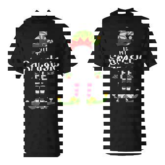Sarcastic Christmas Elf Matching Pajama X-Mas Party T-Shirt - Monsterry