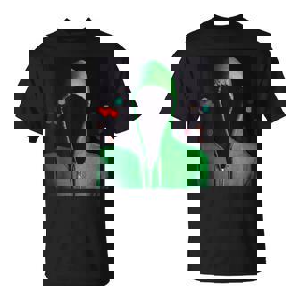 Scary Faceless Hooded Green Ghost T-Shirt - Monsterry