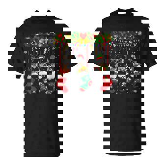 Schnauzer In Sock Xmas Reindeer Santa ELF Dog T-Shirt - Monsterry