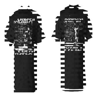 Schrödingers Cat Escape Plan Science T-Shirt - Thegiftio