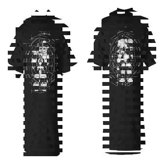 Sci-Fi Robot Circle Tee Mech Robot Sketch T-Shirt - Monsterry