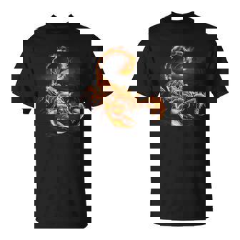 Scorpion Insect Arachnid Cool Fiery Scorpio Graphic T-Shirt - Monsterry