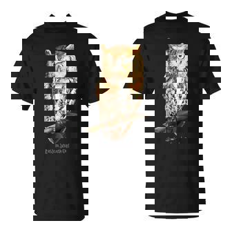 Screech Owl Graphic Birder Shirt Wildlife Bird Watching T-Shirt - Monsterry