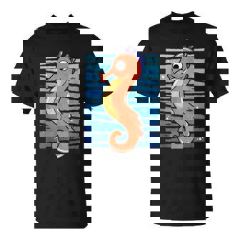 Seahorse Art I Cute Seahorse I Kids Seahorse T-Shirt - Monsterry