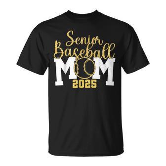 Senior Mom Class Of 2025 Baseball Graduation Mom 2025 Grad T-Shirt - Monsterry
