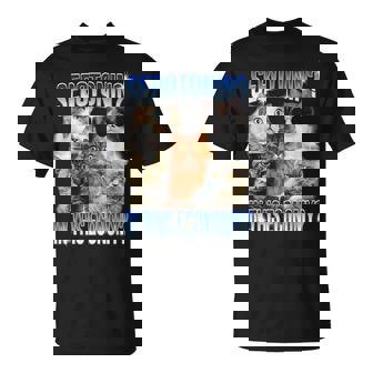 Serotonin In This Economy Cat Meme T-Shirt - Monsterry