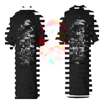 Seta Mushroom Rave Colorido Abstracto Colorido Goa Trance Música Camiseta unisex - Regaloses