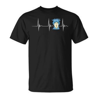 Shoebill Shoe Shape Stork African Bird Heartbeat Ekg Pulse Amoureux Des Oiseaux Africains Noir Adulte Coupe Classique Manche Courte S T-Shirt - Cadeauxyz