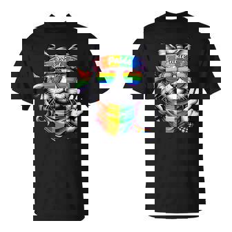 Signe De Paix Amusant Main Chat Arc-En-Ciel Lgbt Lesbienne Gay Pride T-Shirt - Cadeauxyz