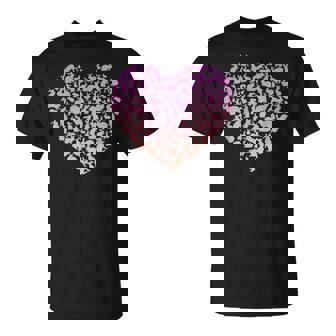 Silhouette Heart Bunny Tshirt For Rabbit Lover Girls Rabbit T-Shirt - Monsterry