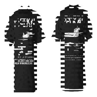 Siluetas De Aviones De Entrenamiento T-6 Texan American Ww2 Camiseta unisex - Regaloses