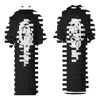 Símbolo Feminista Derechos Es Retrointage Grunge Camiseta unisex - Regaloses