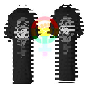 Símbolo Feminista En La Bandera Lgbt Lgbtq Gay Lesbiana Camiseta unisex - Regaloses